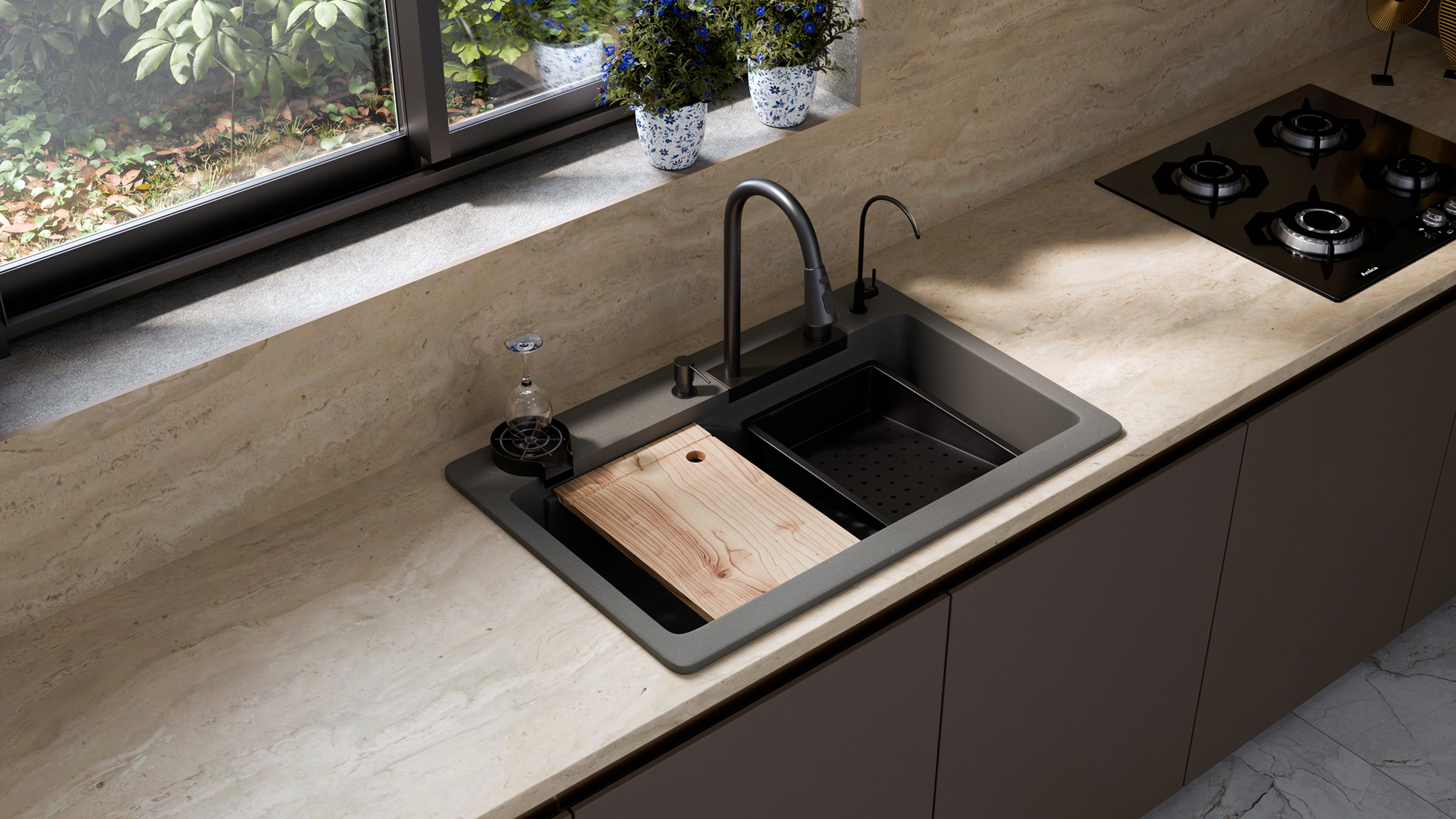 Multi Functional Quartz Sink